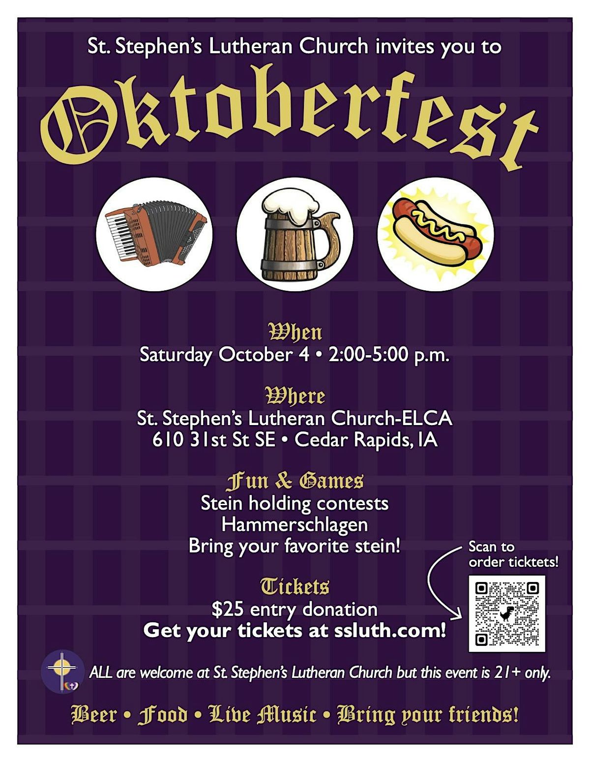 3rd Annual Oktoberfest Fundraiser for St. Stephen's Lutheran Church | Event in Cedar Rapids | AllEvents