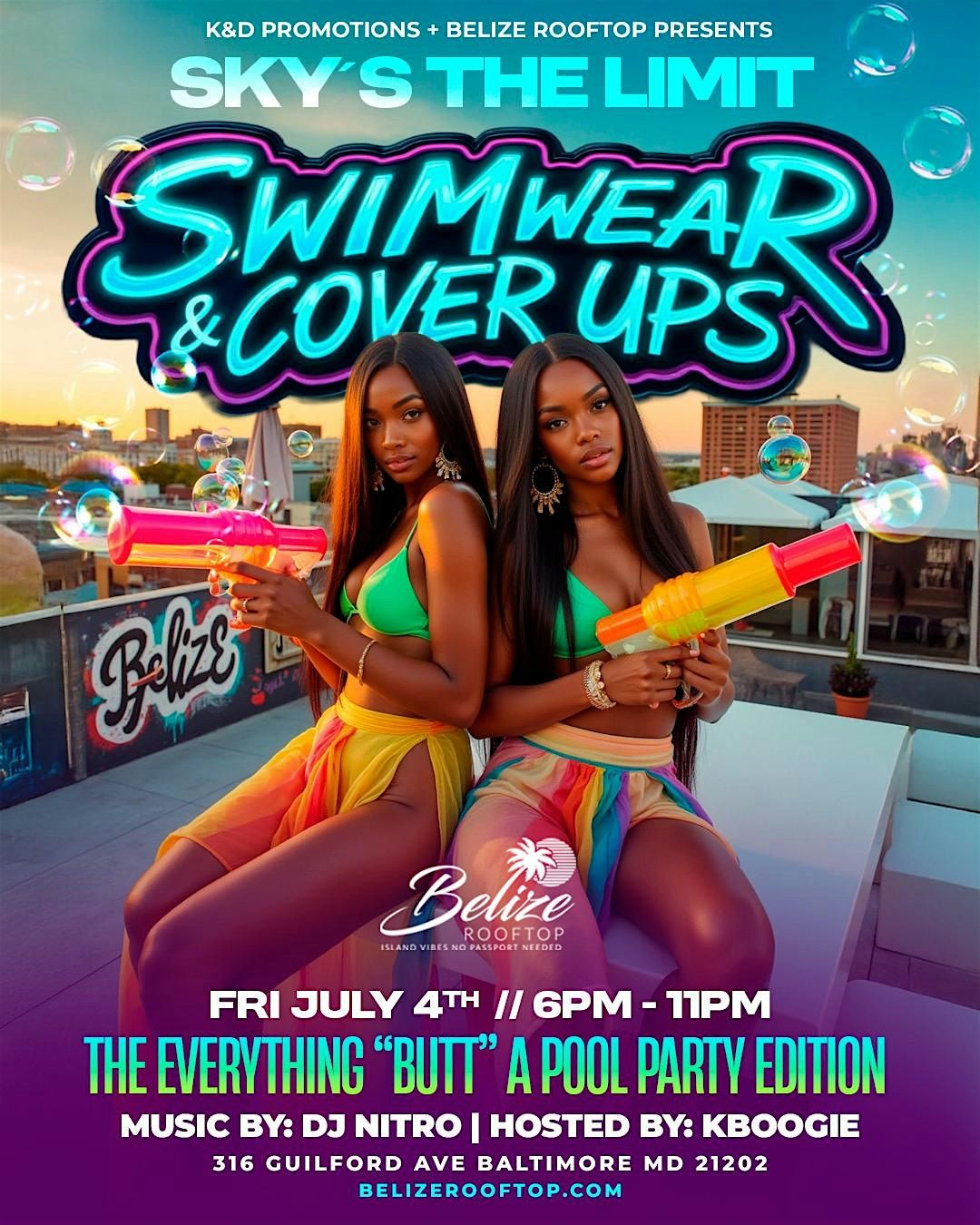 Sky’s The Limit Swimwear & Cover Ups Everything “Butt” A Pool Party Edition, 4 July | Event in Baltimore