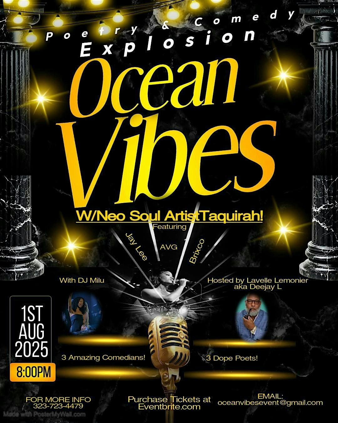 Ocean Vibes Poetry & Comedy Explosion, 1 August | Event in San Diego | AllEvents