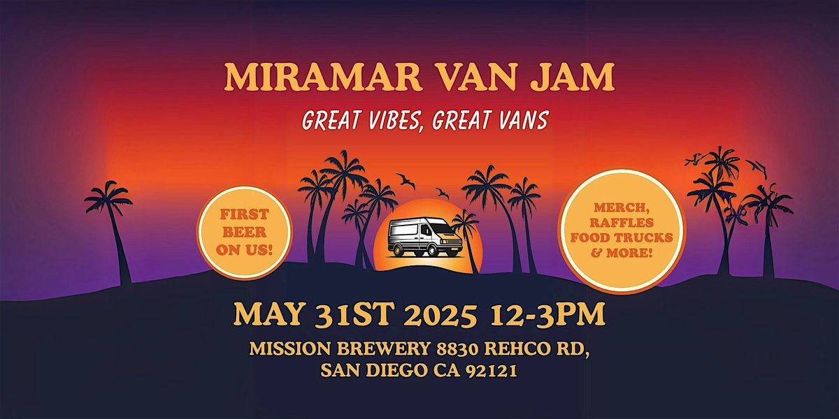 Miramar Van Jam, 31 May | Event in San Diego | AllEvents