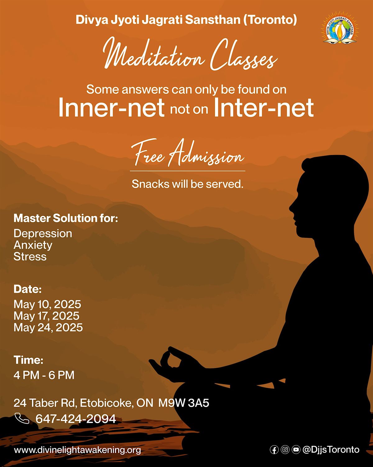 FREE Meditation Classes / Workshop, 10 May | Event in Toronto | AllEvents