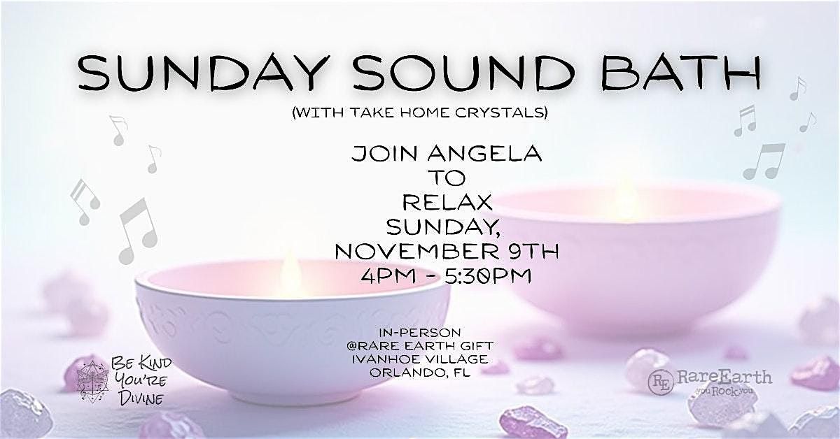 Sunday Sound Bath with Take Home Crystals (After Store Hours), 9 November | Event in Orlando | AllEvents