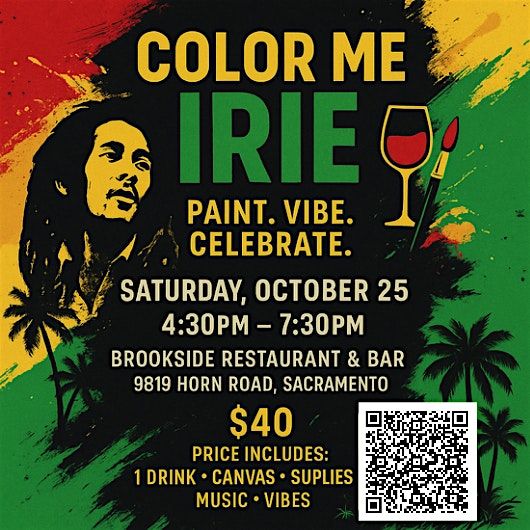 Color Me Irie Paint & Sip, 25 October | Event in Sacramento | AllEvents