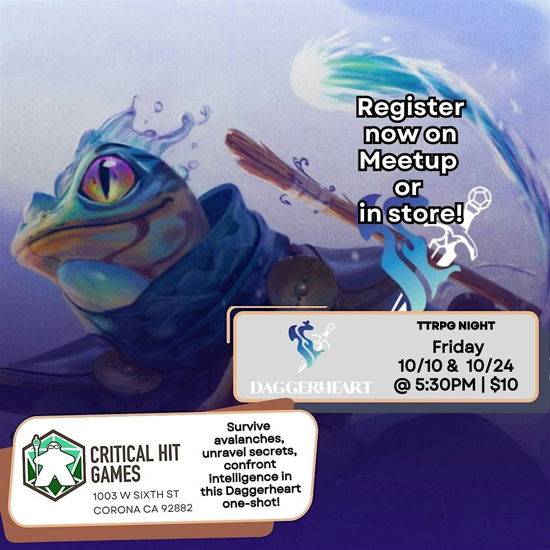 Daggerheart RPG | Event in Corona | AllEvents