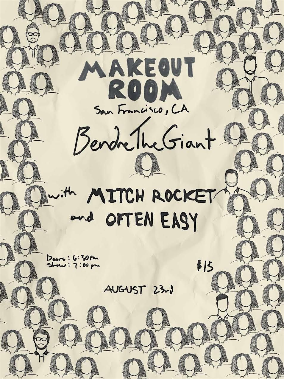Mitch Rocket + Bendre the Giant (PDX) + Often Easy, 23 August | Event in San Francisco | AllEvents