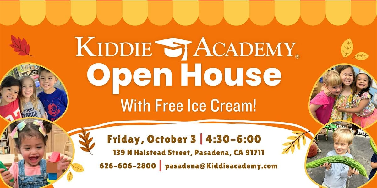 Kiddie Academy Open House and Free Ice Cream, 3 October | Event in Pasadena | AllEvents
