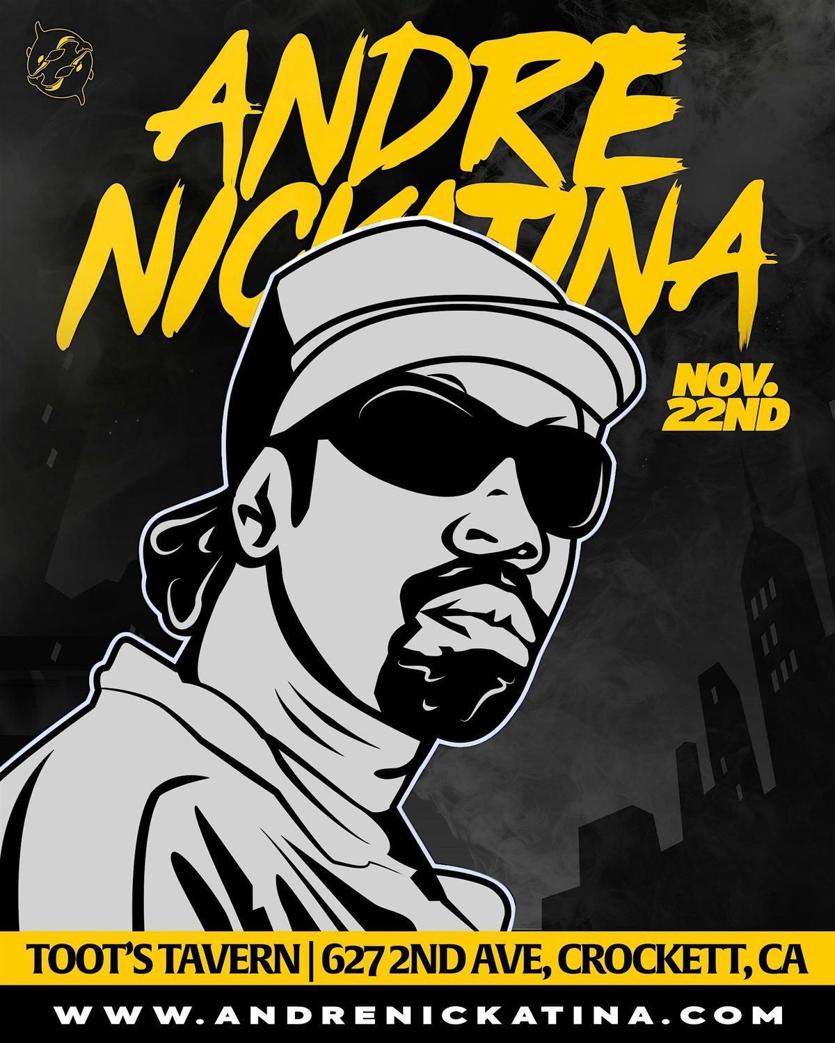 Andre Nickatina at Toot's Tavern Crocket, 22 November | Event in Crockett | AllEvents