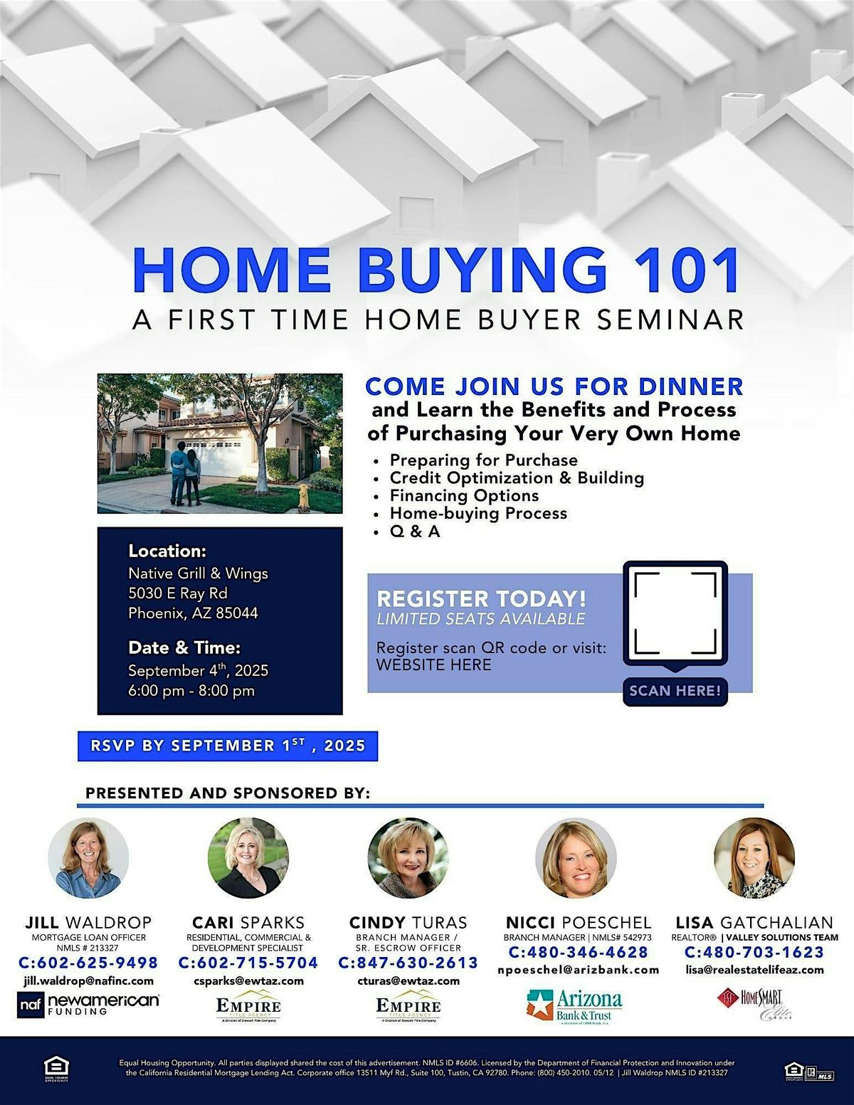 Home Buying 101:  A first time home buyers seminar and dinner, 4 September | Event in Phoenix | AllEvents