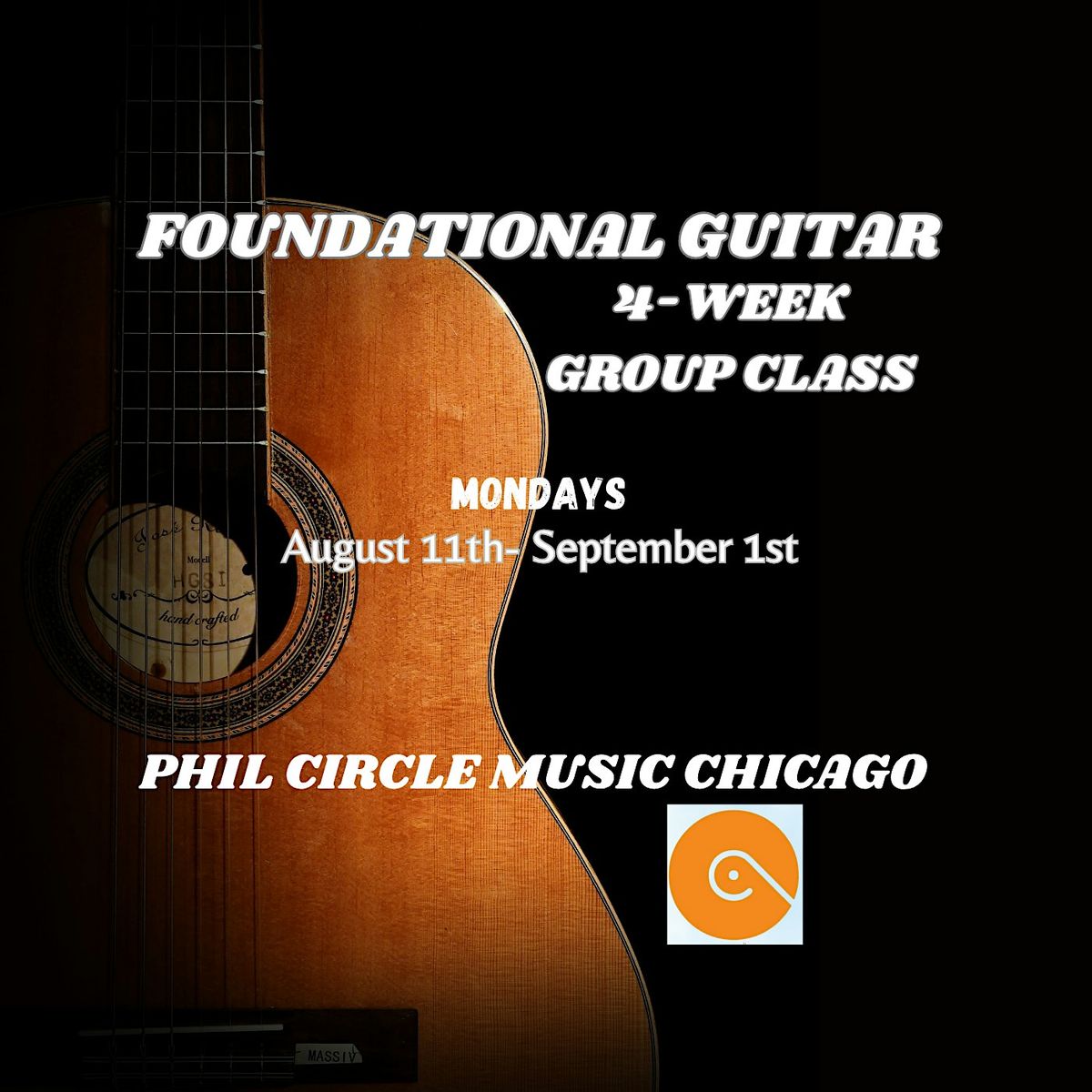 4-Week Foundational Guitar Group Class (August 11th to September 1st), 11 August | Event in Chicago | AllEvents