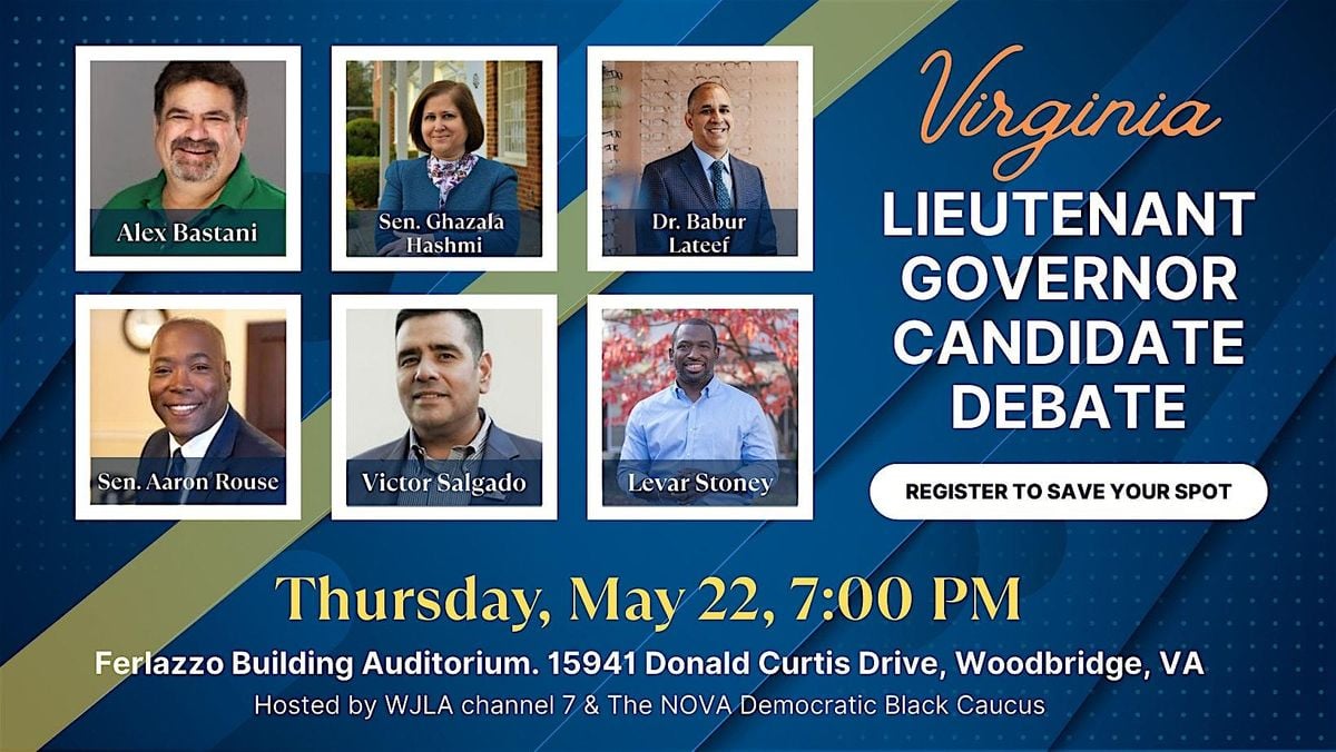 2025 Virginia Lieutenant Governor Candidate Debate, 22 May | Event in Woodbridge | AllEvents