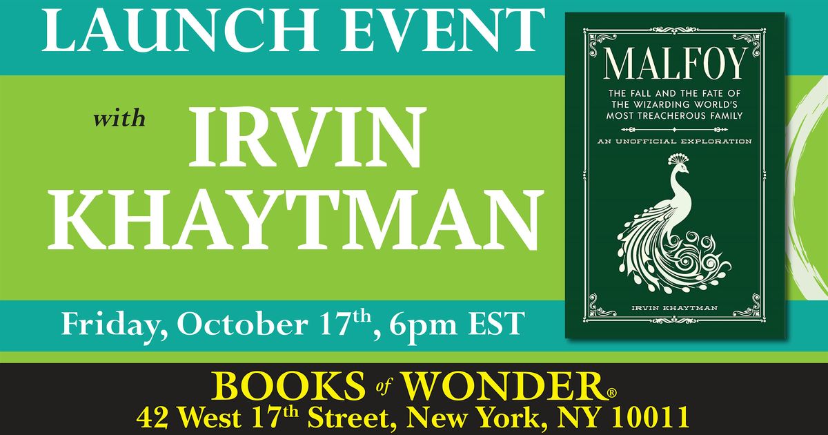 Launch Event | Malfoy, 17 October | Event in New York | AllEvents
