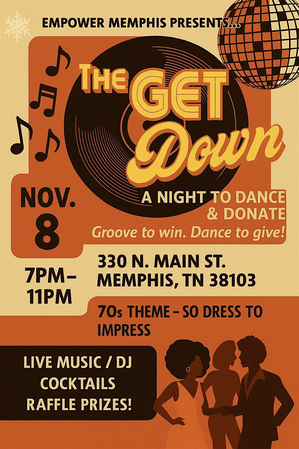 “The Get Down: A Night to Dance & Donate” Groove to win. Dance to give!, 8 November | Event in Memphis