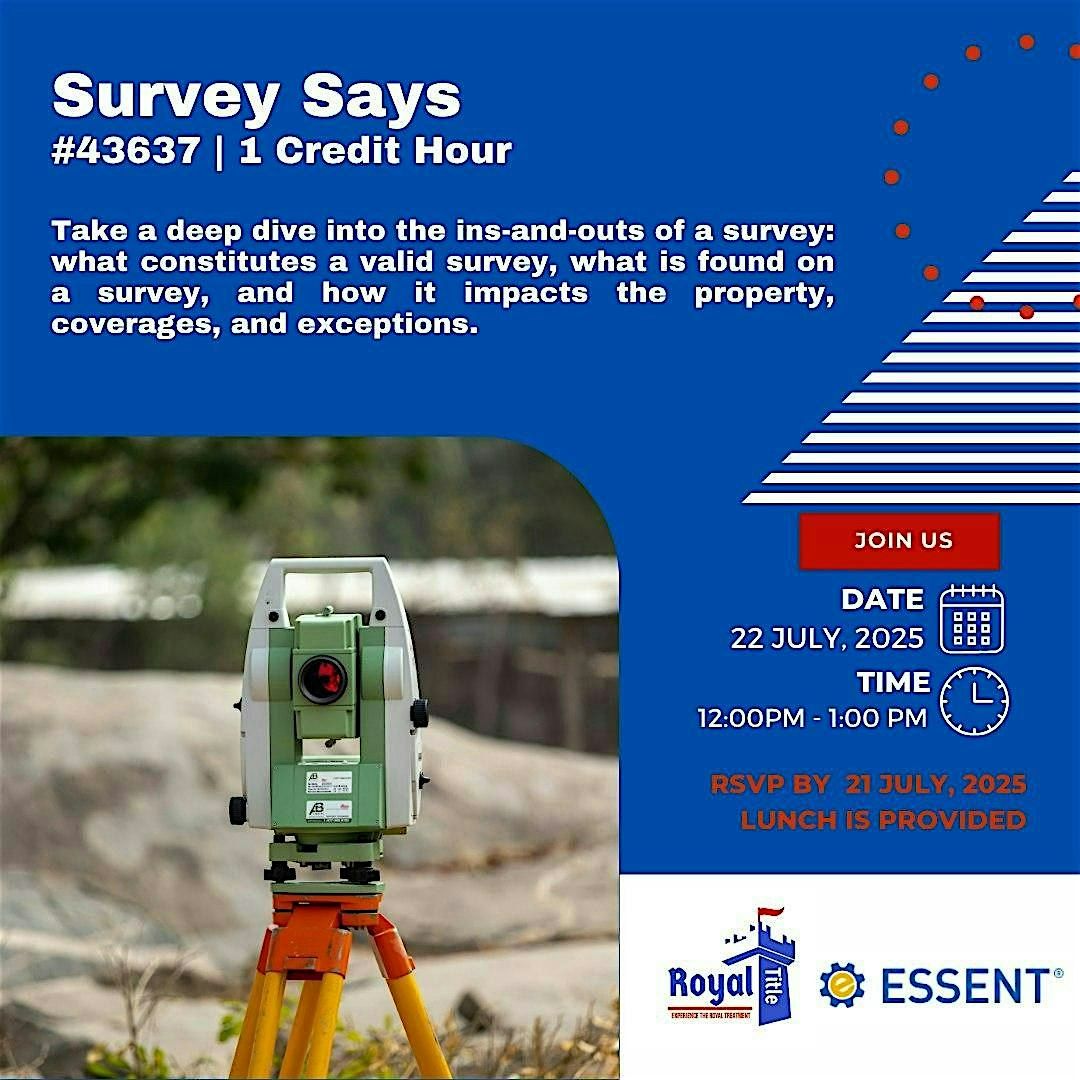 Texas Realtor Credit Class: Survey Says #43637, 22 July | Event in Corsicana | AllEvents