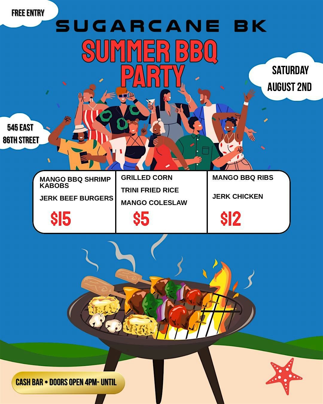 Sugarcane BK Summer BBQ Pop-up, 2 August | Event in Brooklyn | AllEvents