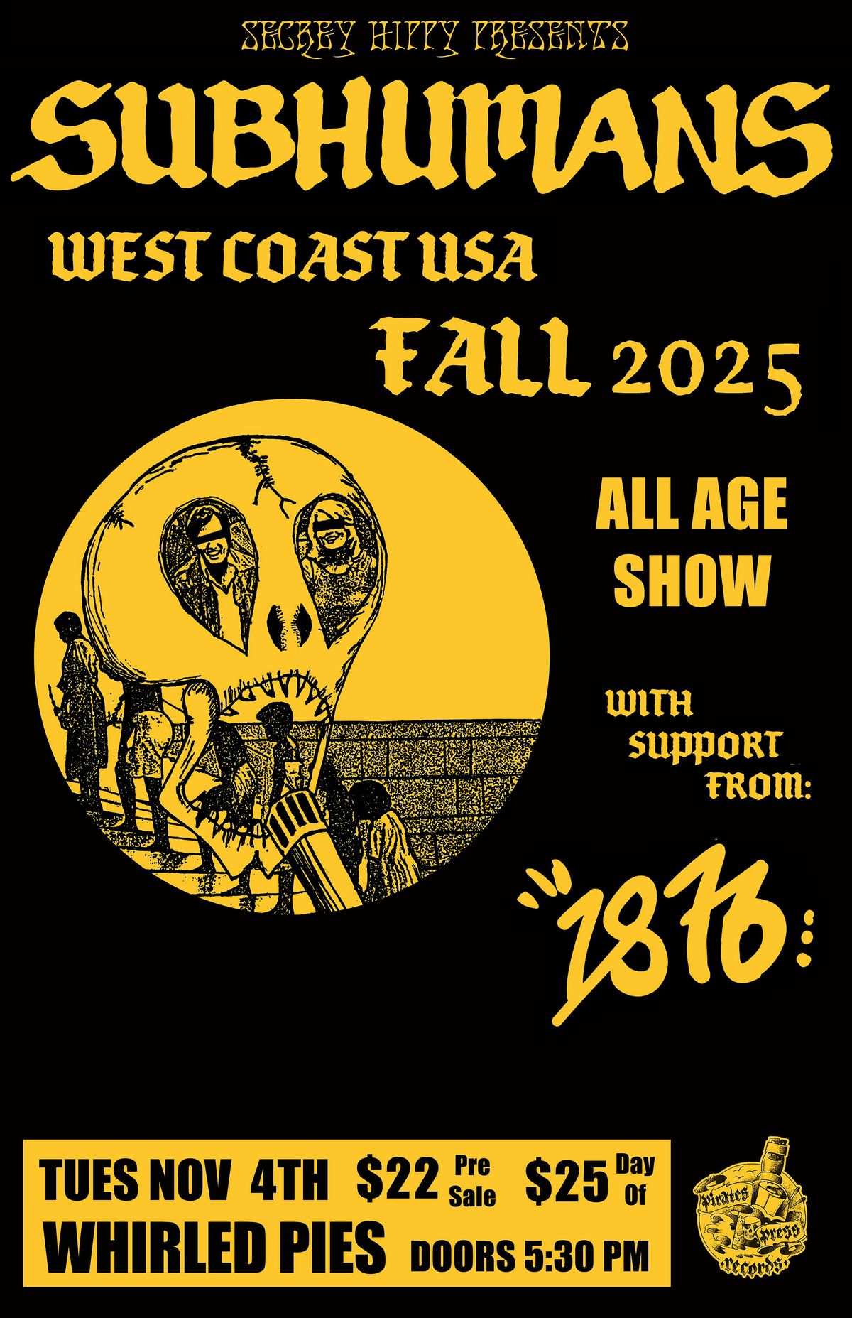 SUBHUMANS, 4 November | Event in Eugene | AllEvents