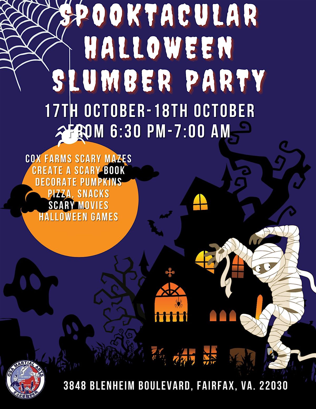 Halloween Slumber Party: Parent's Night Out (PNO), 17 October | Event in Fairfax | AllEvents