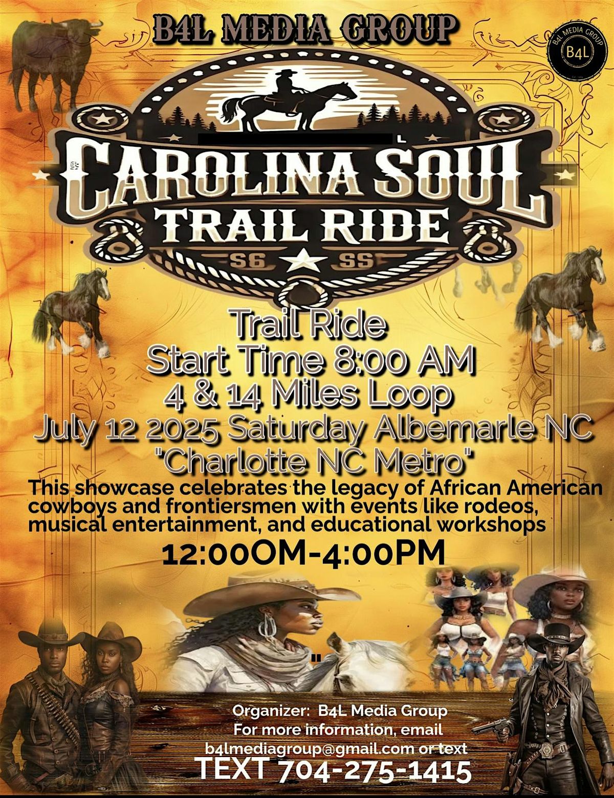 CAROLINA SOUL TRAIL RIDE, 12 July | Event in Albemarle | AllEvents