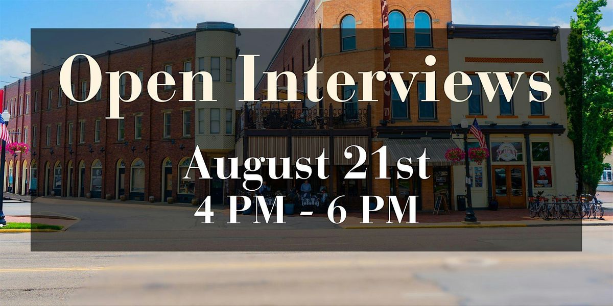 Open Interviews at The Galley!, 21 August | Event in Marietta | AllEvents