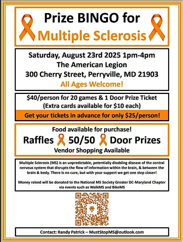 10th Annual Prize Bingo for MS!, 23 August | Event in Perryville | AllEvents