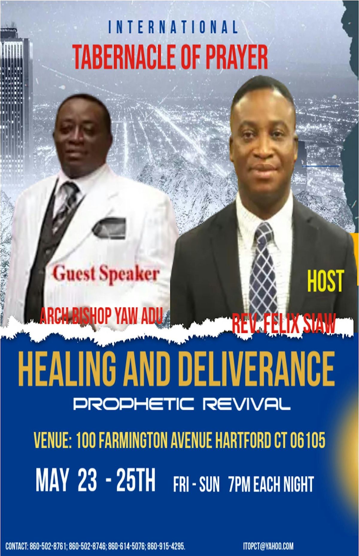 Healing Deliverance Prophetic Revival 2025 100 Farmington Avenue