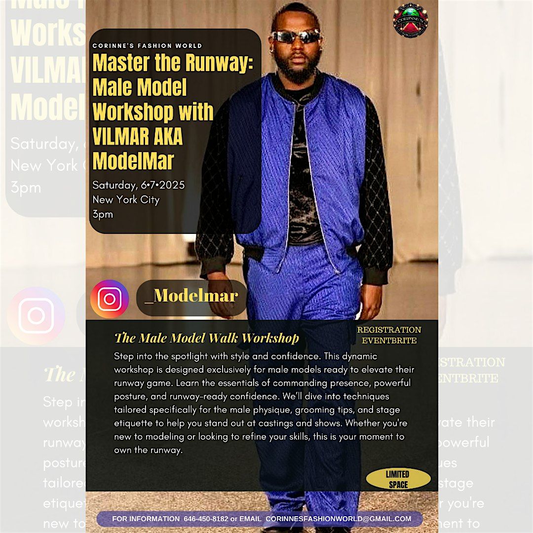 Master the Runway: Male Model Workshop, 7 June | Event in New York | AllEvents