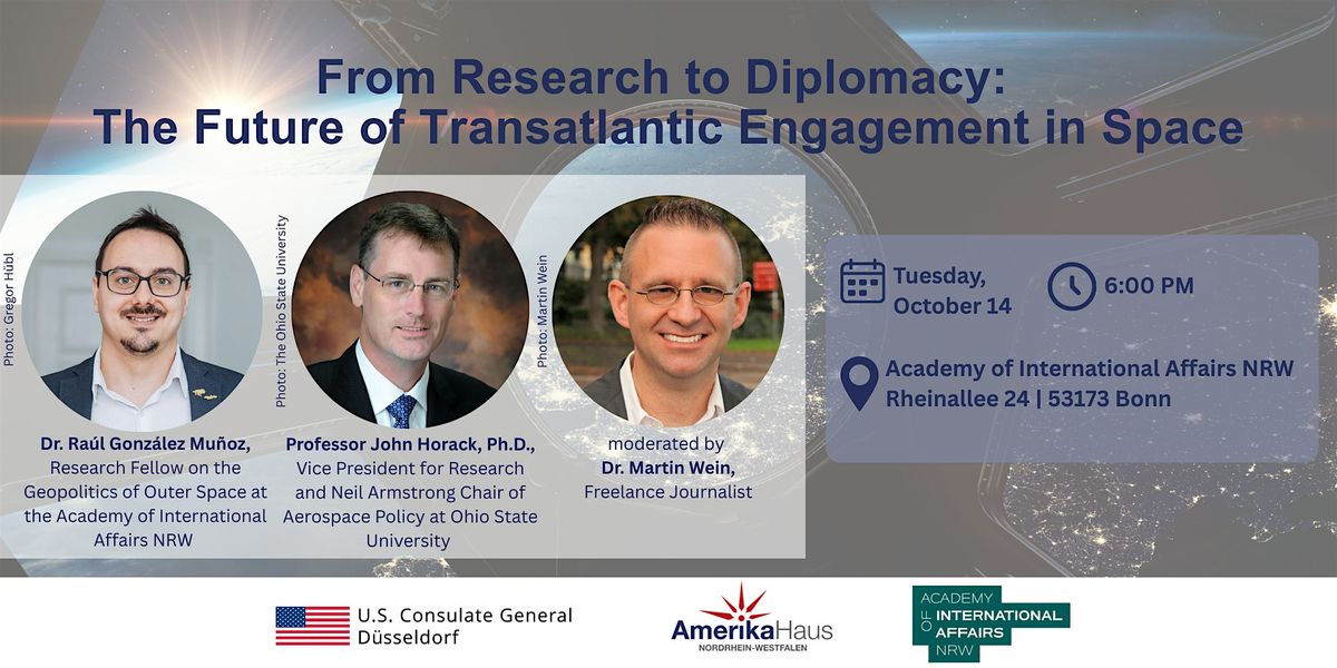 From Research to Diplomacy: The Future of Transatlantic Engagement in Space, 14 October | Event in Bonn | AllEvents
