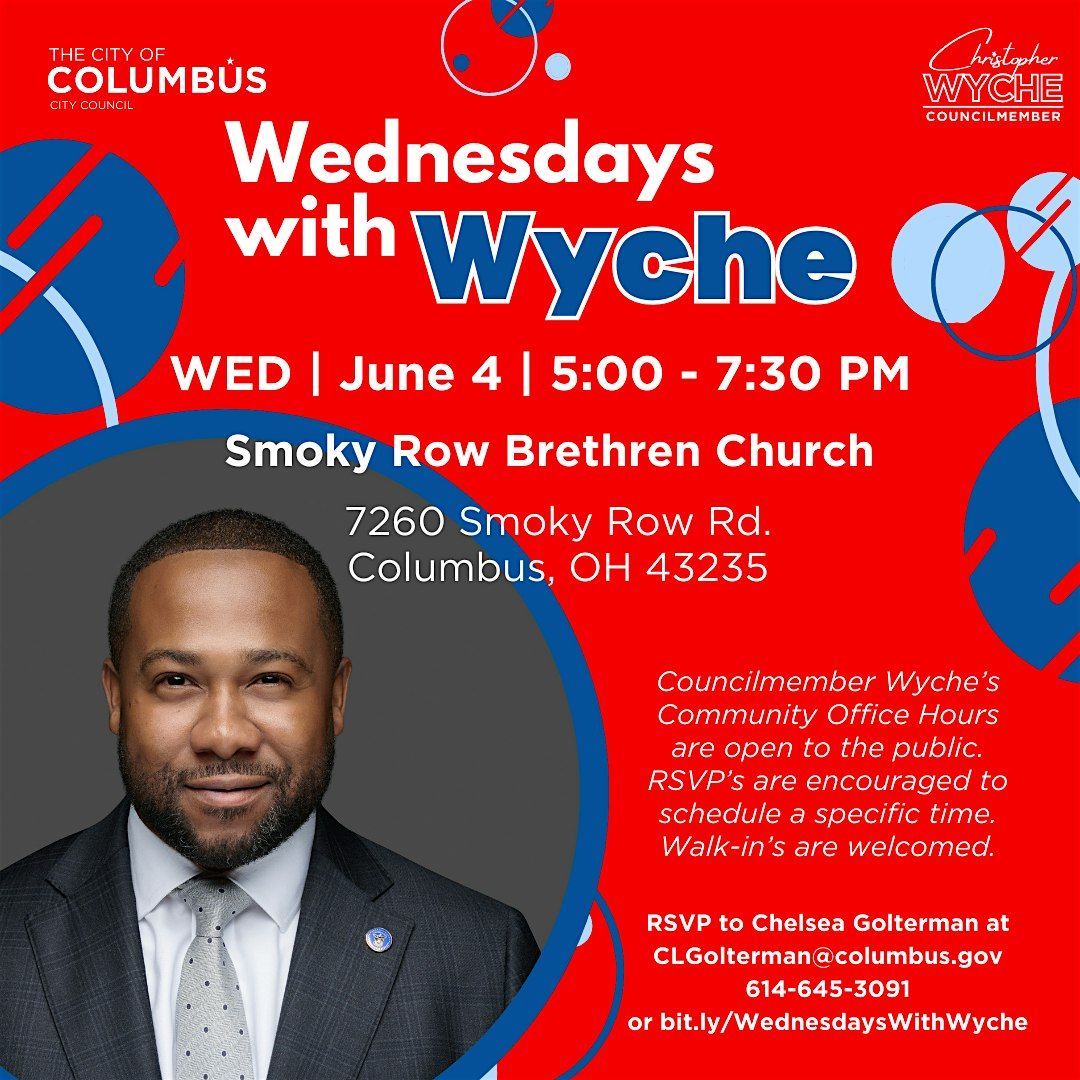 Wednesdays with Wyche, 4 June | Event in Columbus | AllEvents