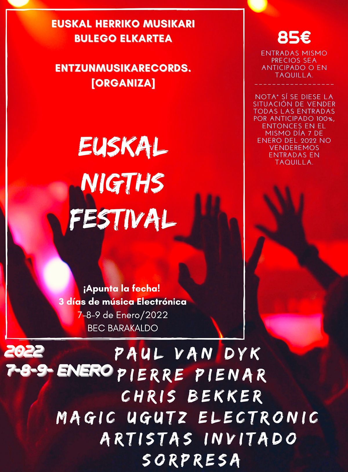 Euskal Nigths Festival 2022 Bec Barakaldo January 8 To January 9 Allevents In 2022 Candlelight Jazz Calendar