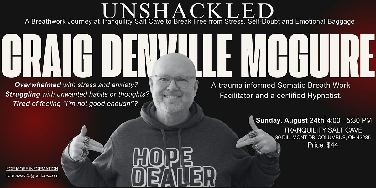 Unshackled at Tranquility Salt Cave, 24 August | Event in Columbus | AllEvents