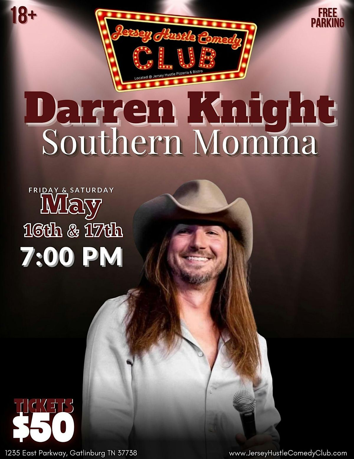 Darren Knight - Southern Momma Comedy Night LIVE @Jersey Hustle Comedy Club, 16 May | Event in Gatlinburg