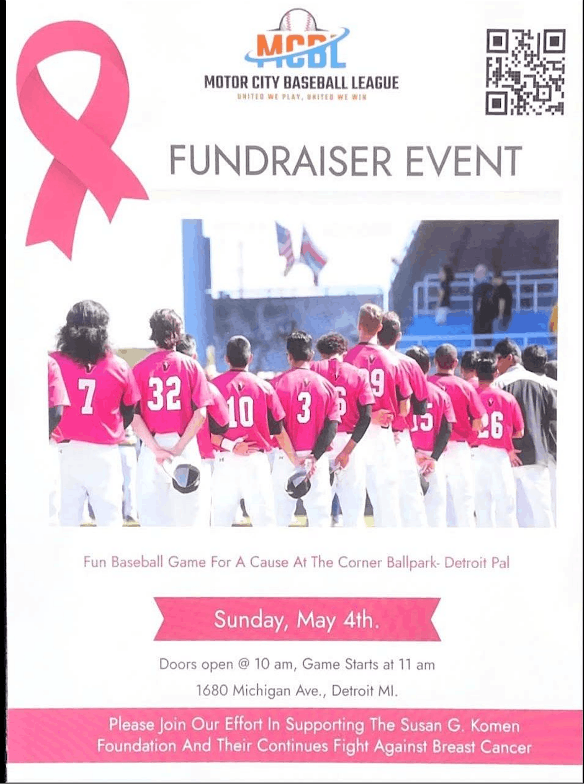 Baseball Game for a Cause to support The Susan G Komen Foundation | Event in Detroit | AllEvents