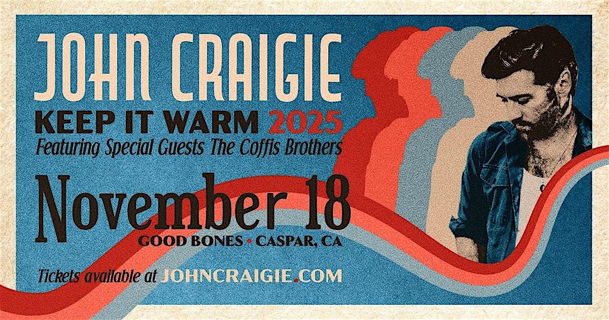 John Craigie w/ The Coffis Brothers, 18 November | Event in Caspar | AllEvents