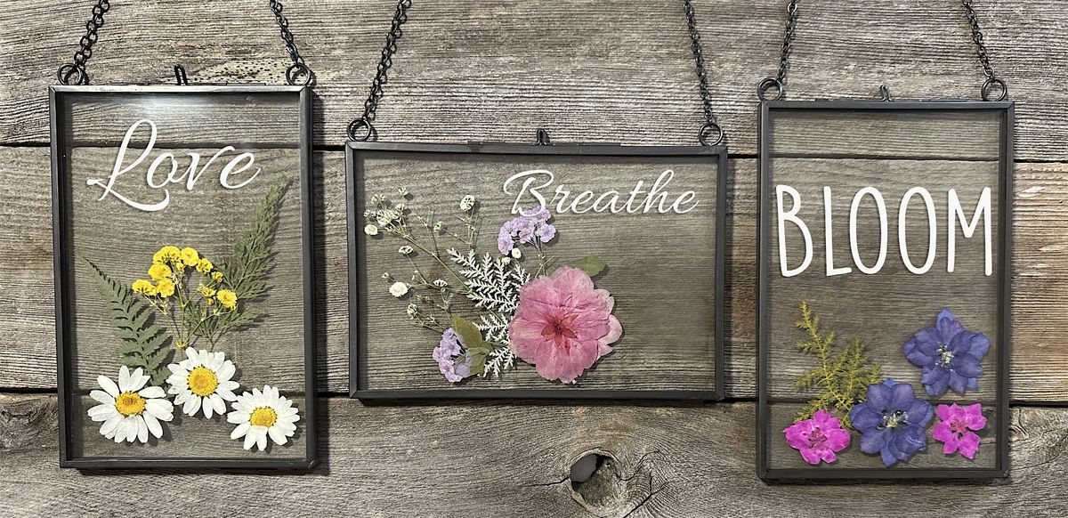 Your Choice of One Pressed Flowers in Hanging Window Frame  Art Sip Class, 23 July | Event in Canton | AllEvents