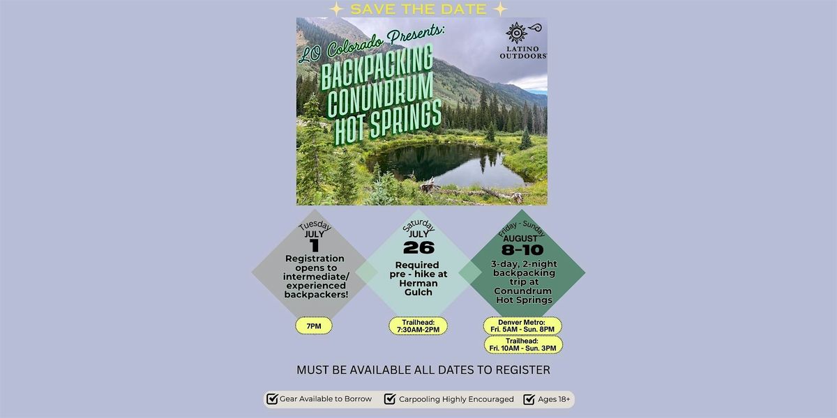 LO Colorado | Backpacking Conundrum Hot Springs | Event in Aspen | AllEvents