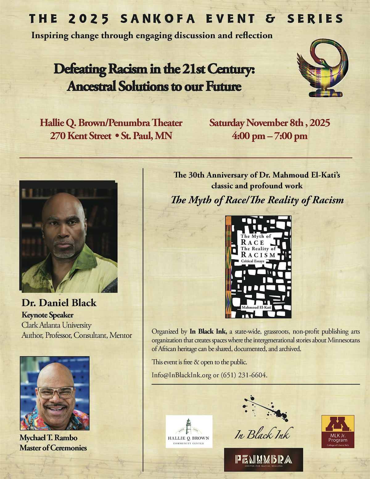 Sankofa: Inspiring change through engaging discussion & reflection, 8 November | Event in Saint Paul | AllEvents