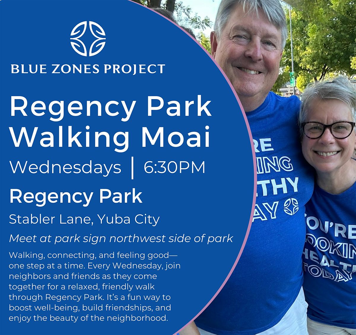 Regency Park Walking Moai with Blue Zones Project Yuba Sutter | Event in Yuba City | AllEvents