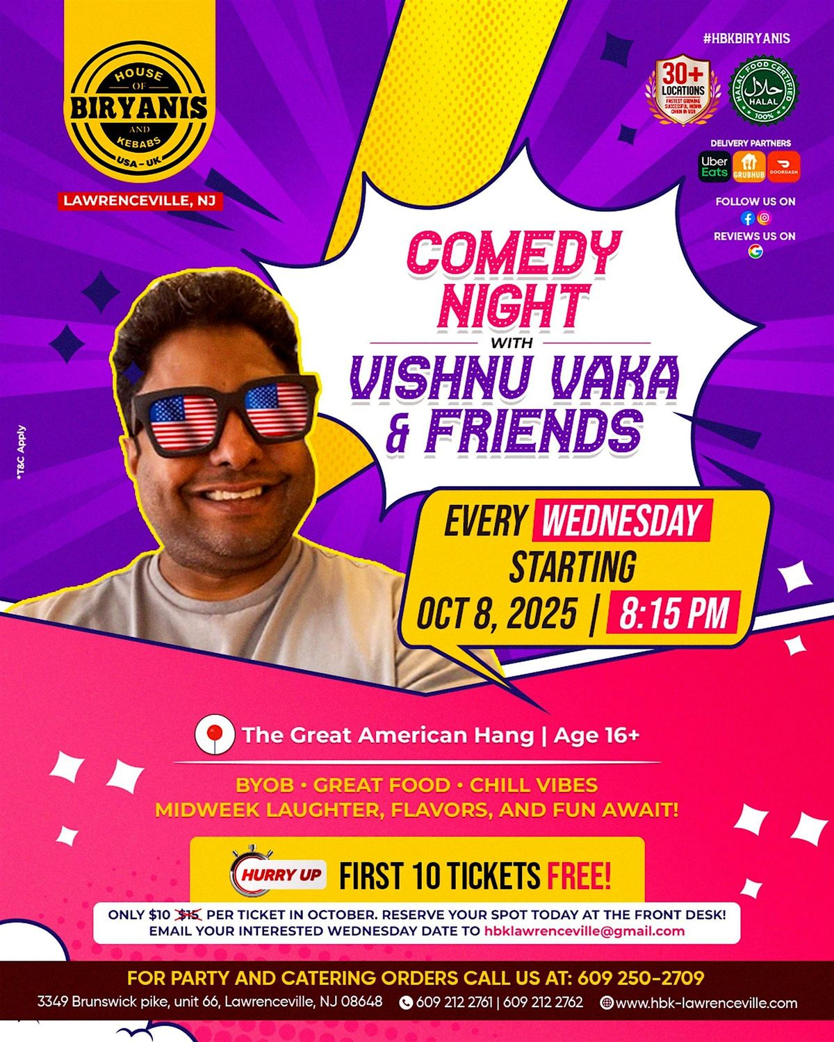 The Great American hang with Vishnu Vaka, 8 October | Event in Lawrence Township | AllEvents