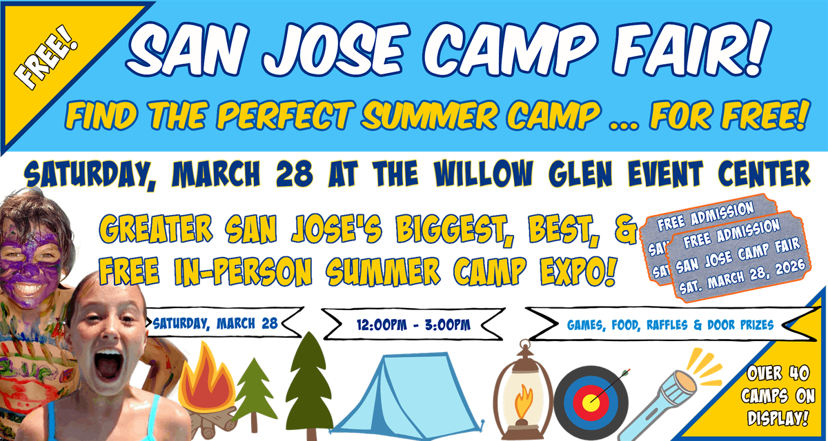 San Jose Camp Fair at the Willow Glen Event Center, 28 March | Event in San Jose | AllEvents