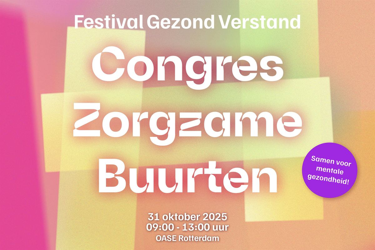 Congres Zorgzame Buurten | 31 oktober, 31 October | Event in Rotterdam | AllEvents