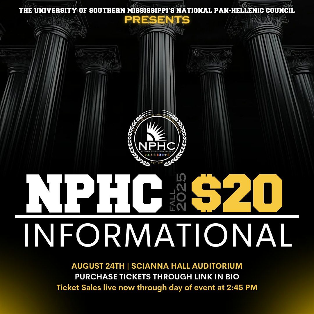 Fall 2025 Southern Miss NPHC Fraternity and Sorority Informational, 24 August | Event in Hattiesburg | AllEvents