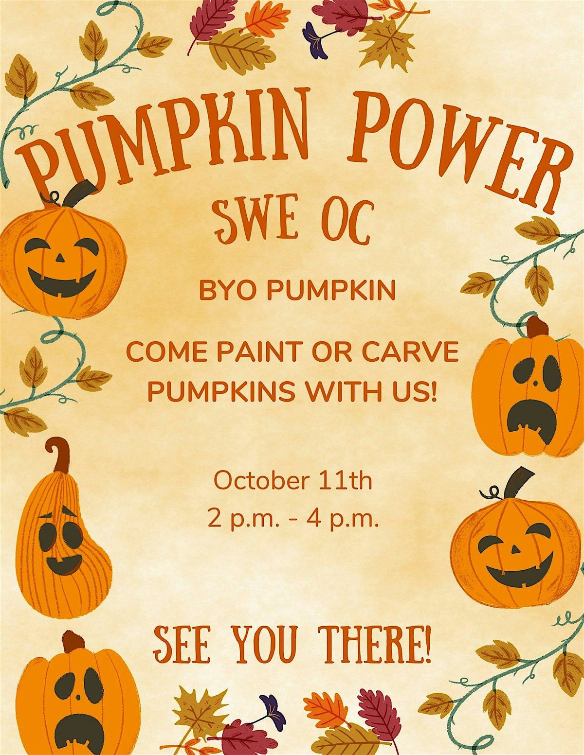 Pumpkin Power with SWE -OC, 11 October | Event in Orange | AllEvents