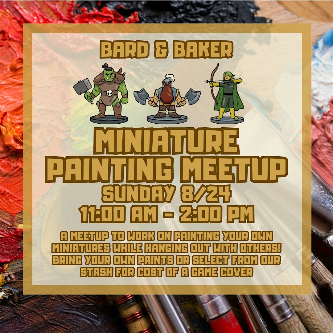 Miniature Painting Meetup, 24 August | Event in Troy | AllEvents