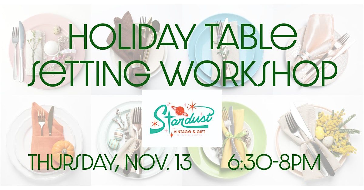 Holiday Table Setting Workshop, 13 November | Event in Alexandria | AllEvents