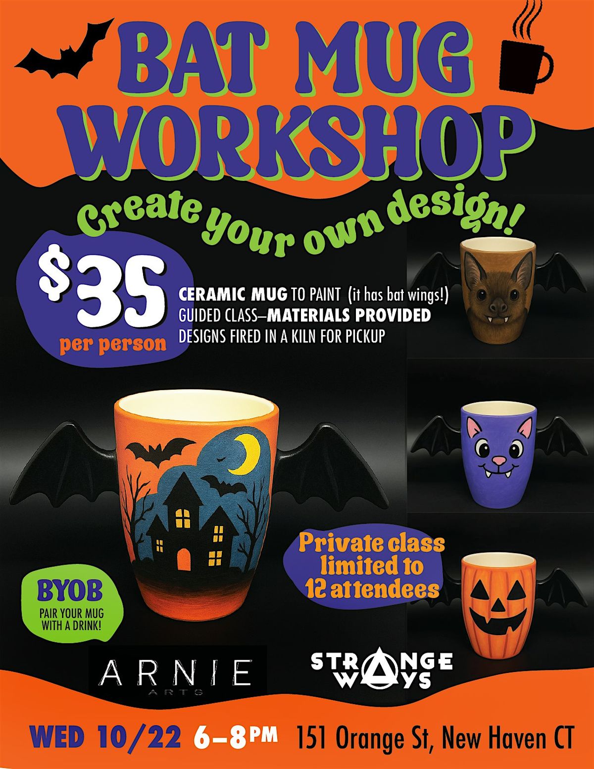 Create Your Own Bat Mug Workshop, 22 October | Event in New Haven | AllEvents