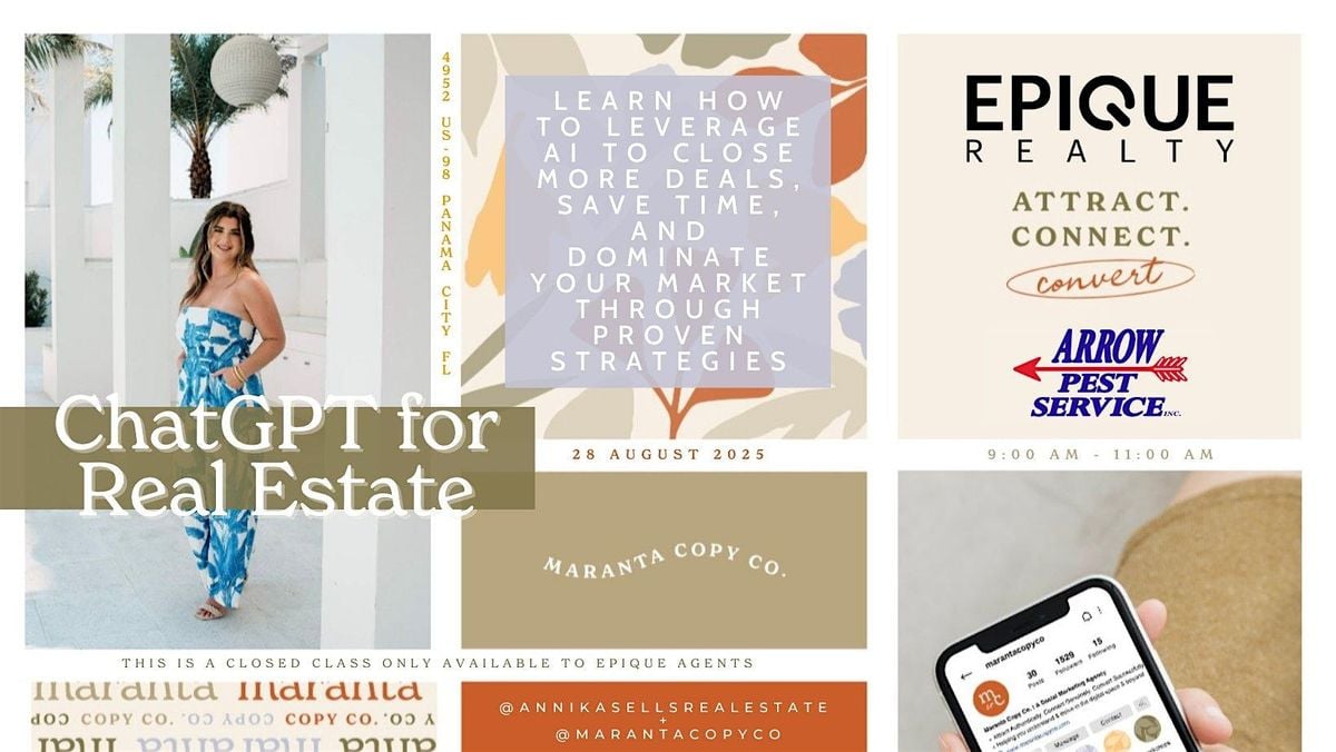 A Magic Lesson on ChatGPT Mastery for Epique Realty Agents, 28 August | Event in Panama City | AllEvents
