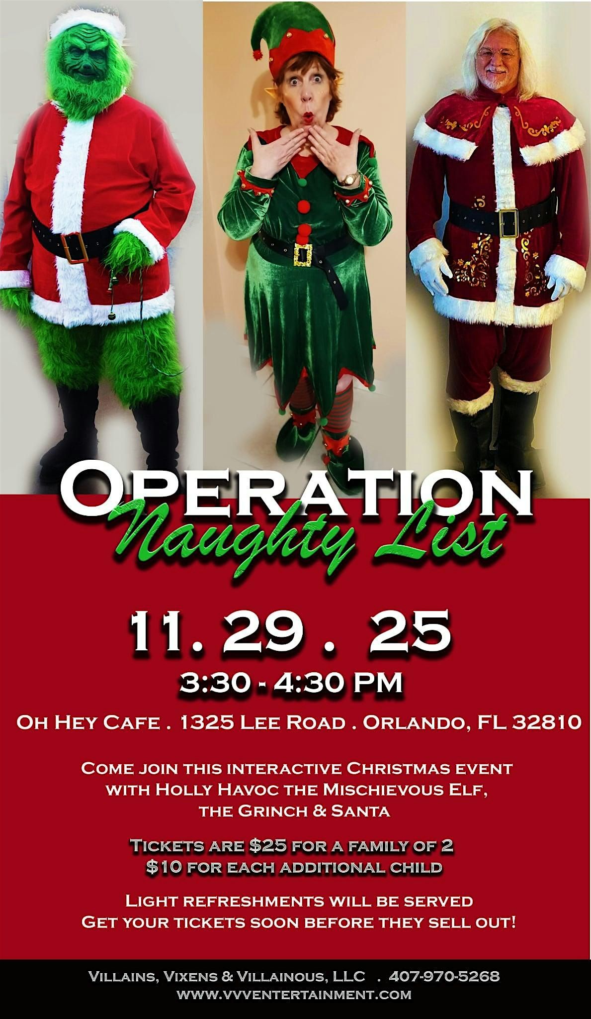 Operation Naughty List, 29 November | Event in Orlando | AllEvents