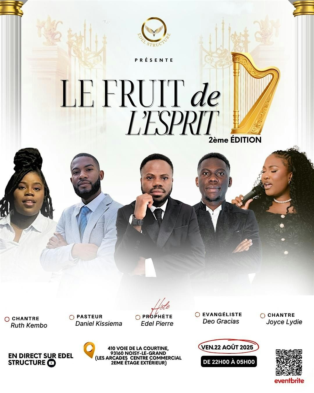 VEILLÉE DE PRIÈRE « LE FRUIT DE L'ESPRIT », 22 August | Event in Noisy-le-Grand | AllEvents