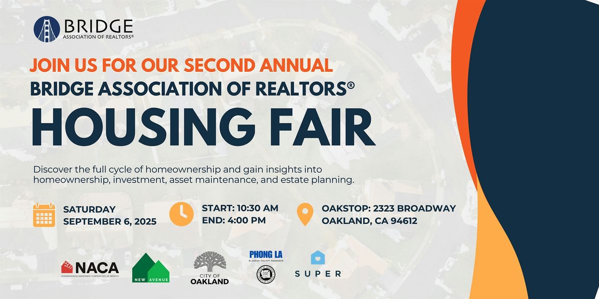Bridge AOR Housing Fair, 6 September | Event in Oakland | AllEvents