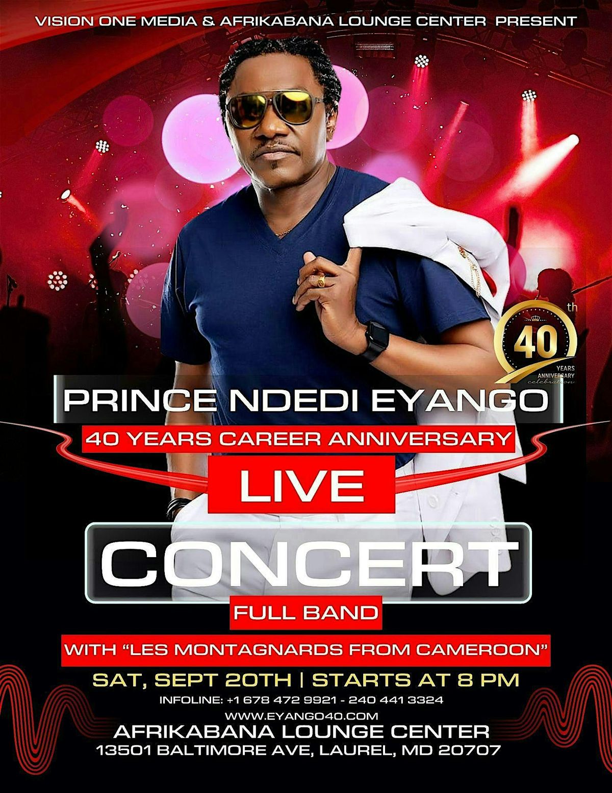 EYANGO40 WASHINGTON, 20 September | Event in Laurel | AllEvents