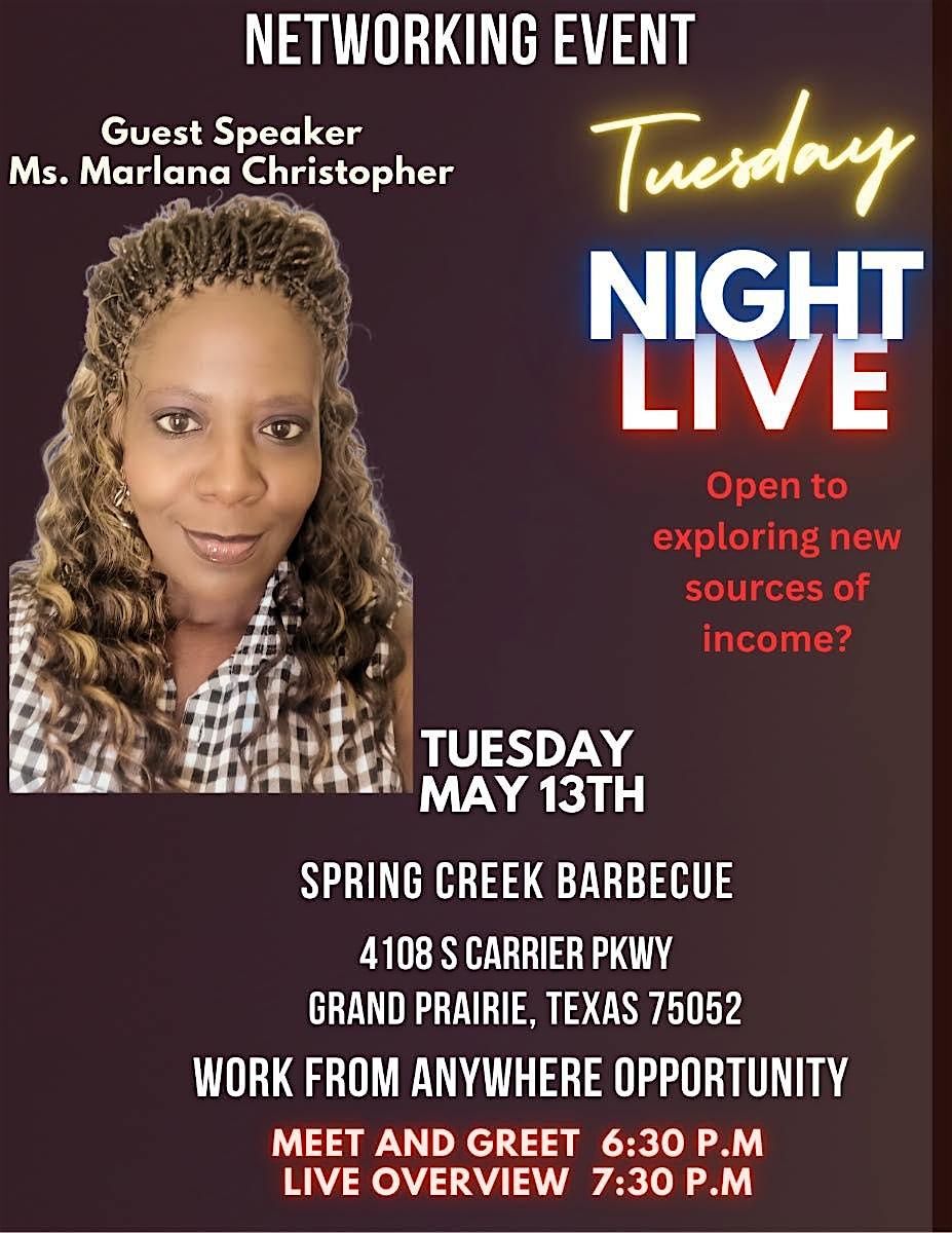 Tuesday Night LIVE with Marlana Christopher | Event in Grand Prairie | AllEvents